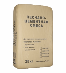 Цементно-песчаная смесь CBS М-150 25 кг -  cbs66.ru - Екатеринбург